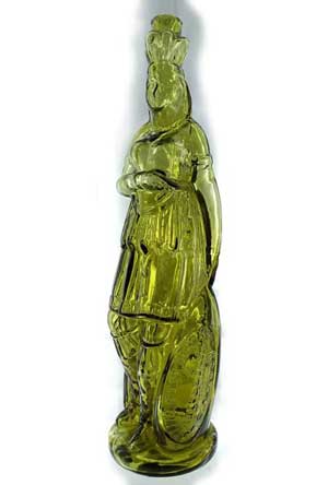 An Indian Queen bitters bottle, ca. 1868.