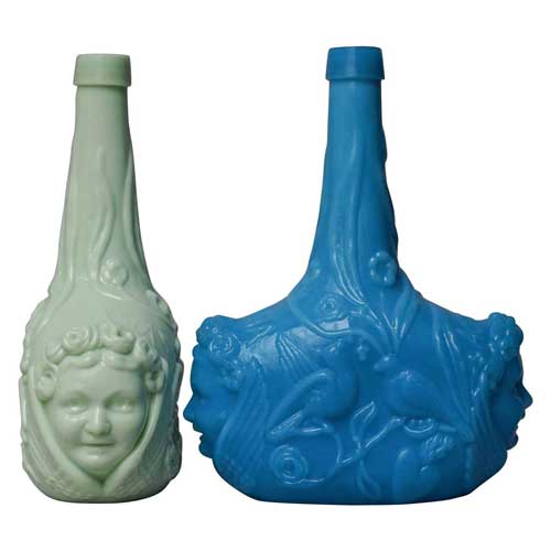 antique bottles milk and liquor