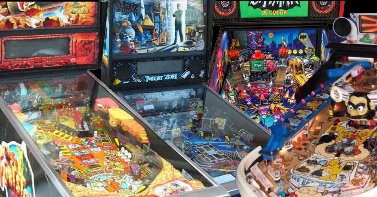 Many themed pinball machines