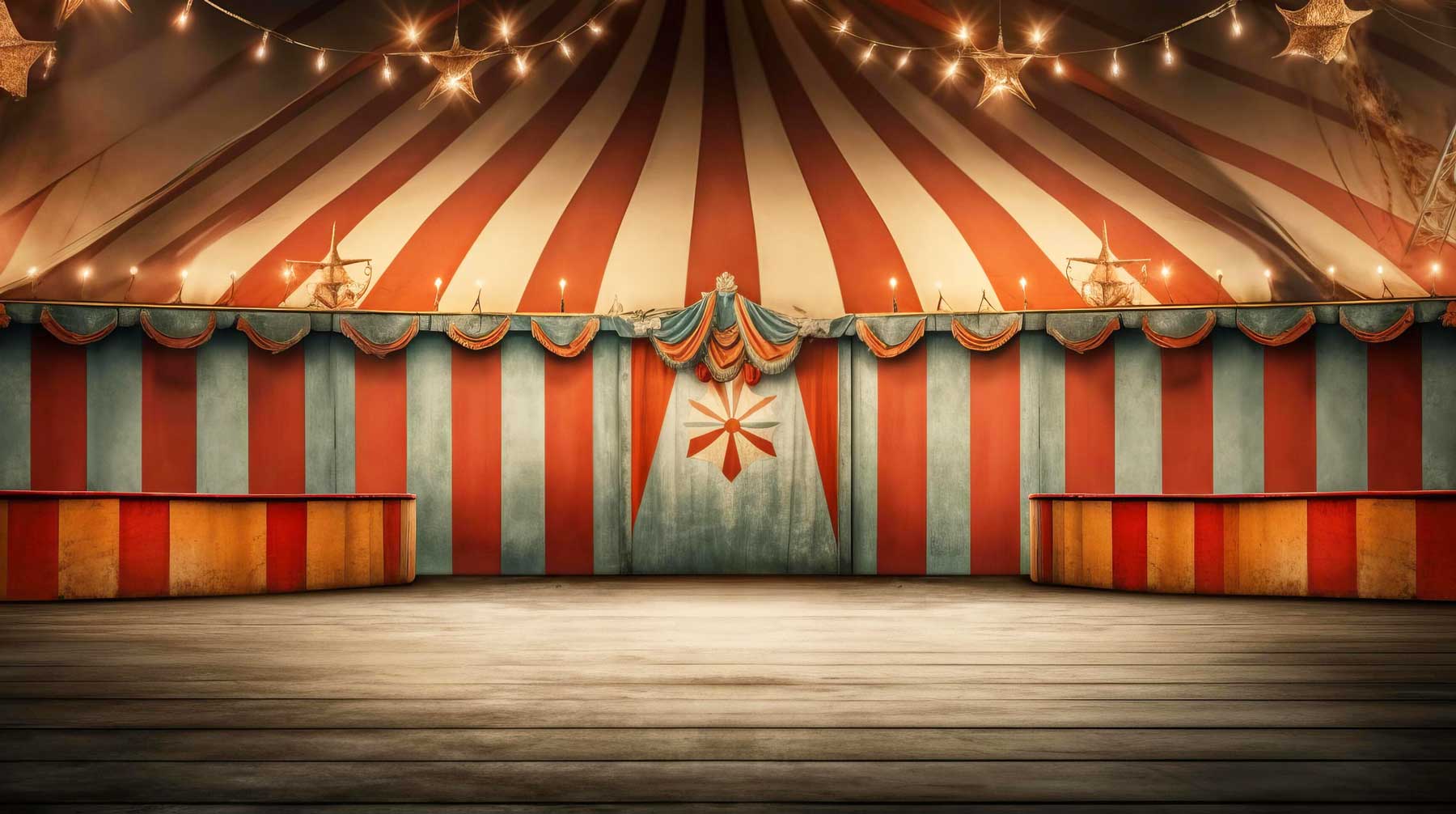 This vintage-looking circus tent