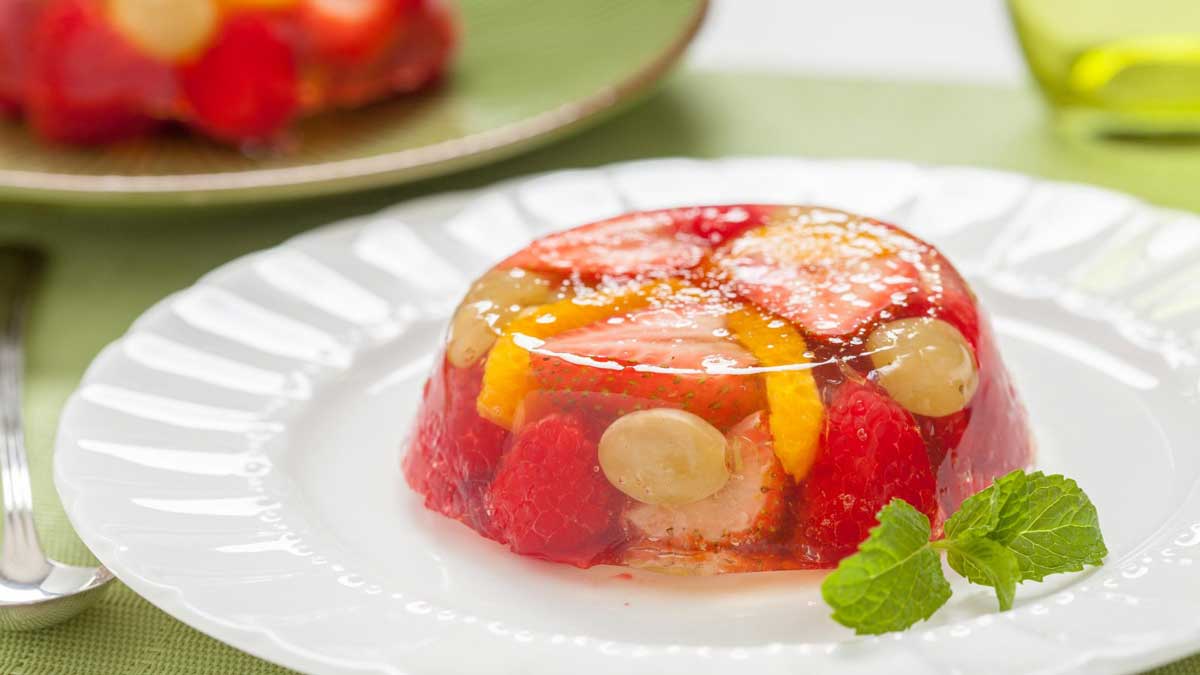 prosecco fruit salad aspic