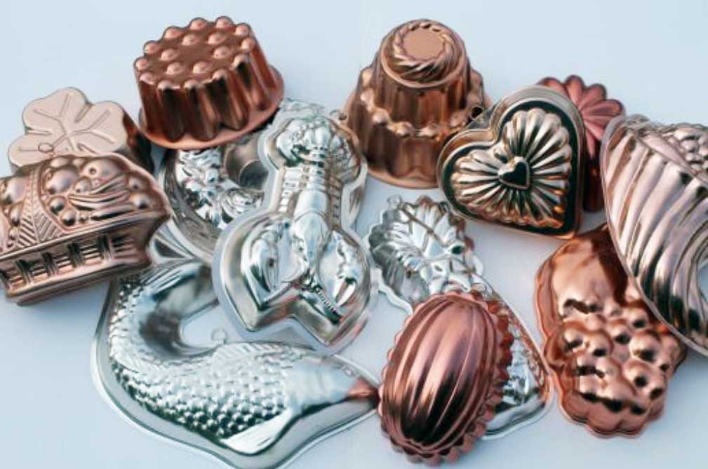 Copper jello molds